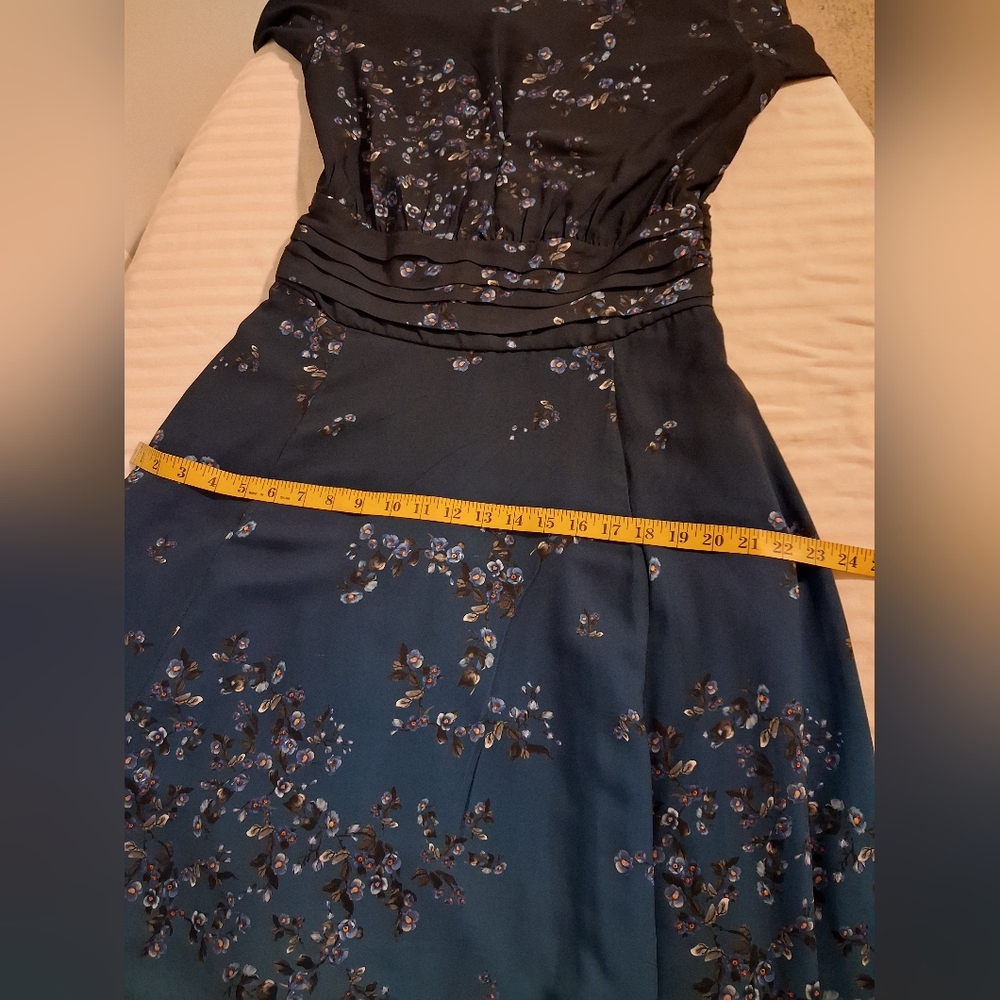 Elegant Floral Blue Ombre Dress - Picture 11 of 15